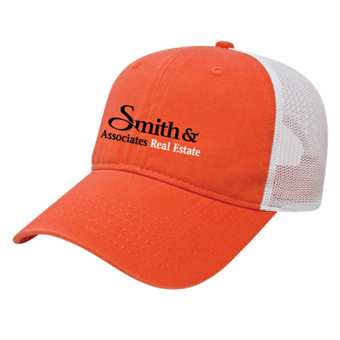Orange/White Mesh Back Hat