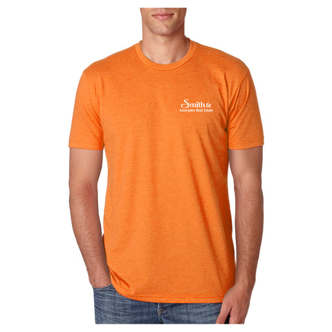 Orange T-shirt with white logo